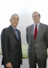 John Palmer (L), Bursar of Haileybury School & Richard Coward (R), Auditel Franchisee