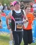 Auditel Consultant Daryn Dodge runs the Bupa Great North Run for Diabetes UK